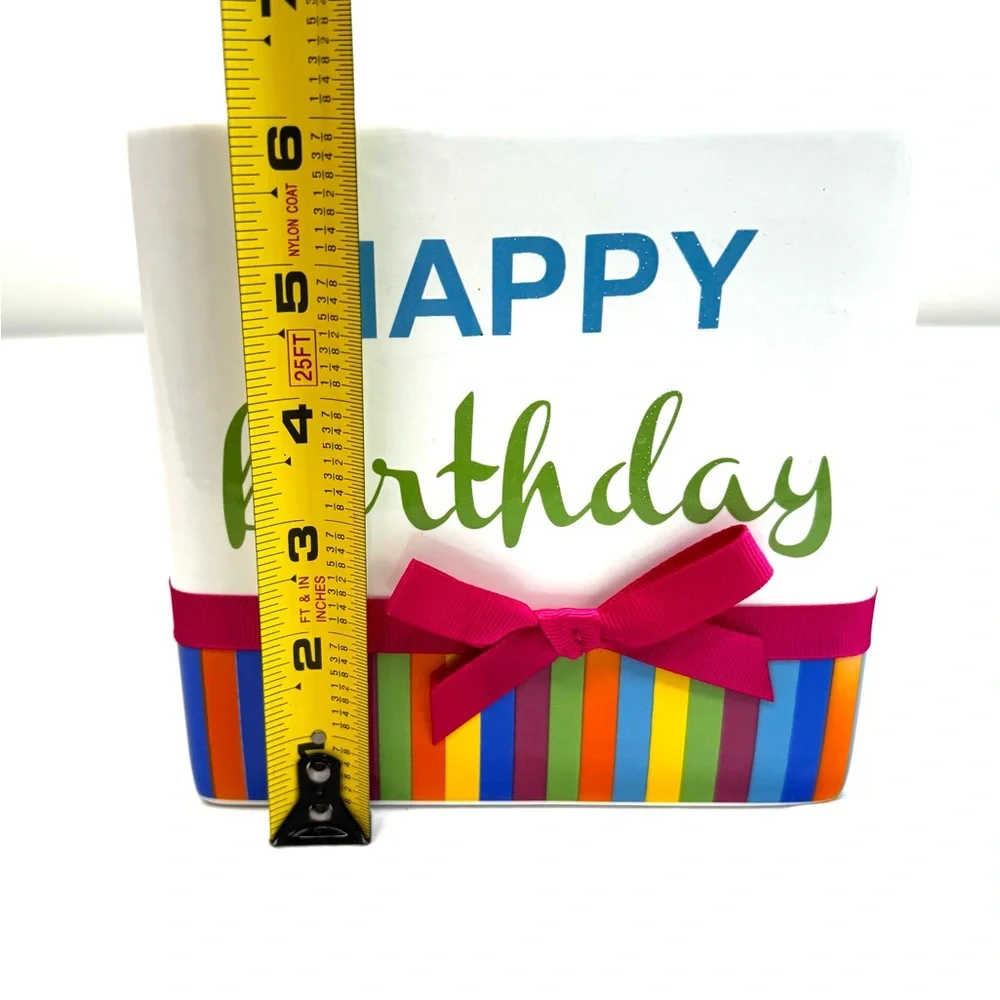 FTD Happy Birthday Ceramic Vase Planter Container Holder 6